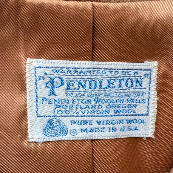 Vintage Pendleton Women's Camel Brown Wool Jacket Blazer Made In USA - Picture 4 of 16